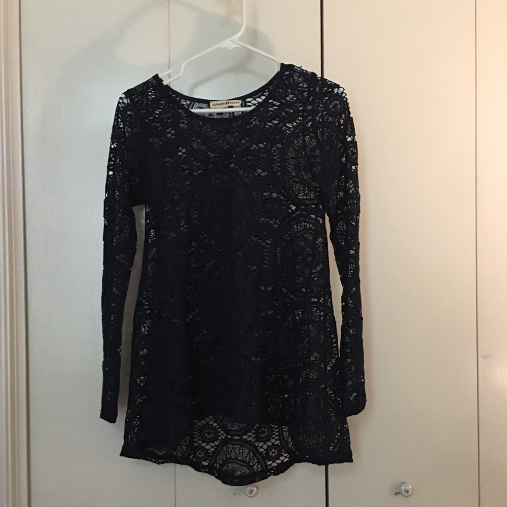 Navy lace tunic